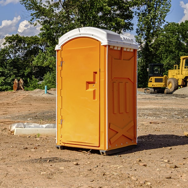 how often are the portable restrooms cleaned and serviced during a rental period in Olympic Valley